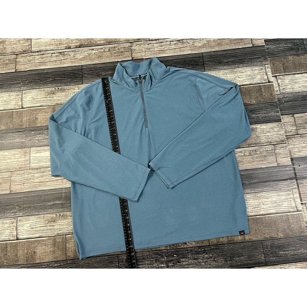 Faherty Mens Quarter Zip Pullover Size XXL‎ Blue Casual Long Sleeve Top